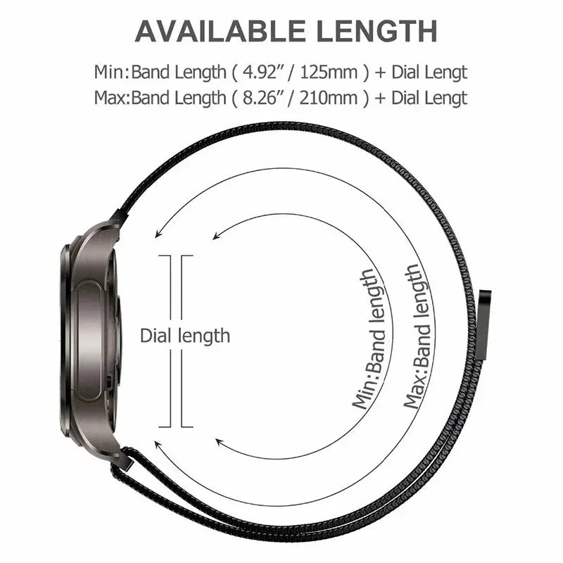18mm 20mm 22mm Metal Strap For Garmin Vivoactive 3 4 4s Band Watch Venu 2 2s 3s SQ Forerunner 645 Bracelet Milanese Loop Pinnacle Luxuries
