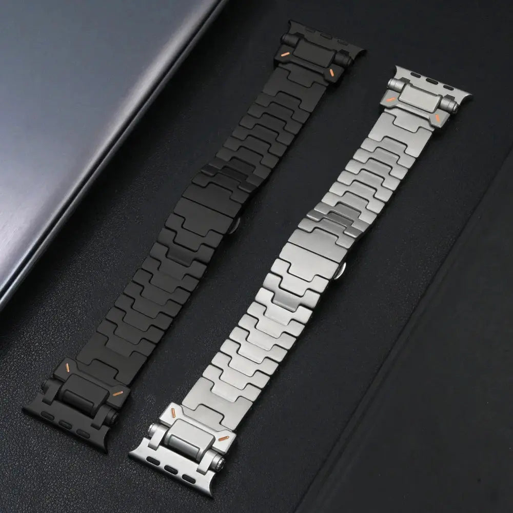 Grand H Titanium Bracelet for Apple Watch Ultra 2 49mm Series 10 46mm Luxury Band for iWatch Series 9 8 7 45mm 6 5 Se 44mm Strap Pinnacle Luxuries