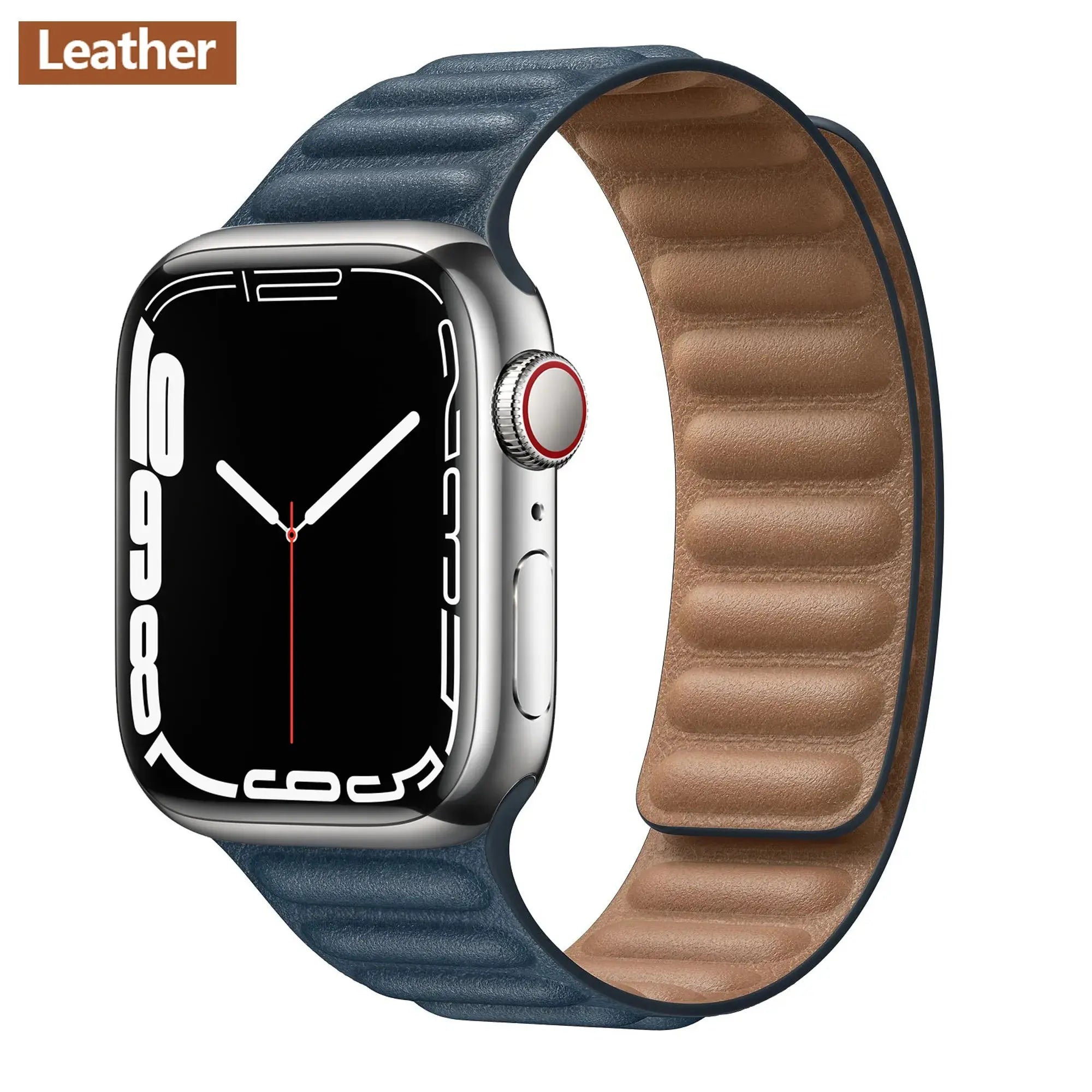 Luxe Leather Loop & Silicone Magnetic Bands for Apple Watch Series 9 & Ultra 2 - Pinnacle Luxuries