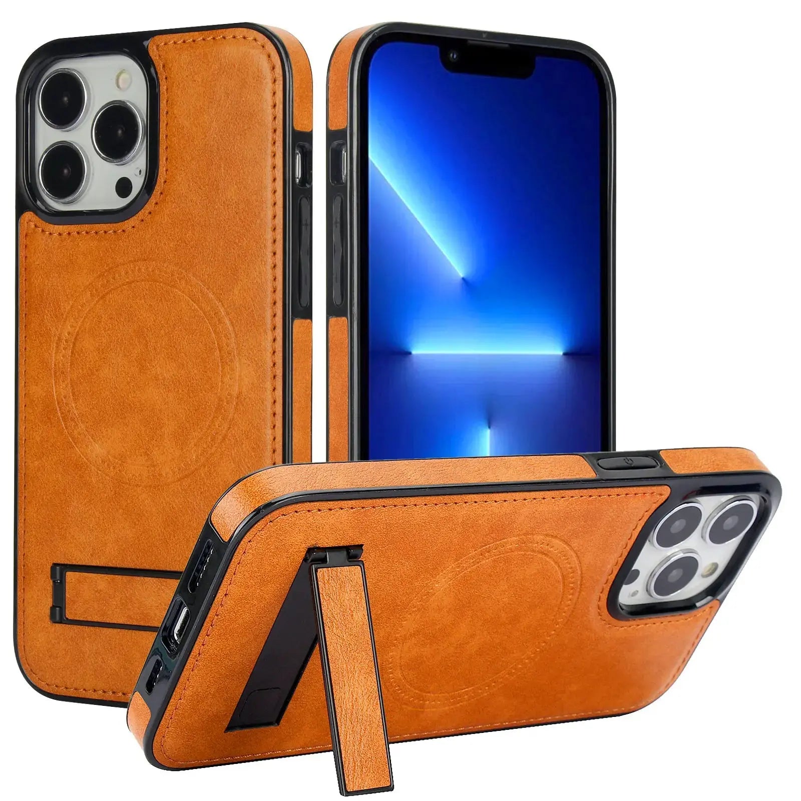 MagnoShield Pro Stand Case for iPhone 14 & 15 - Elite Defense Series - Pinnacle Luxuries