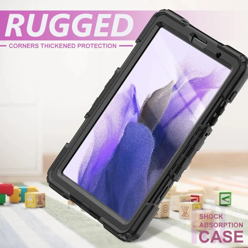 Rotating For Samsung Galaxy Tab S6Lite 10.4'' A8 10.5'' A7 10.4'' 3-layer protection Shockproof Tablet Cover With Shoulder Strap Pinnacle Luxuries