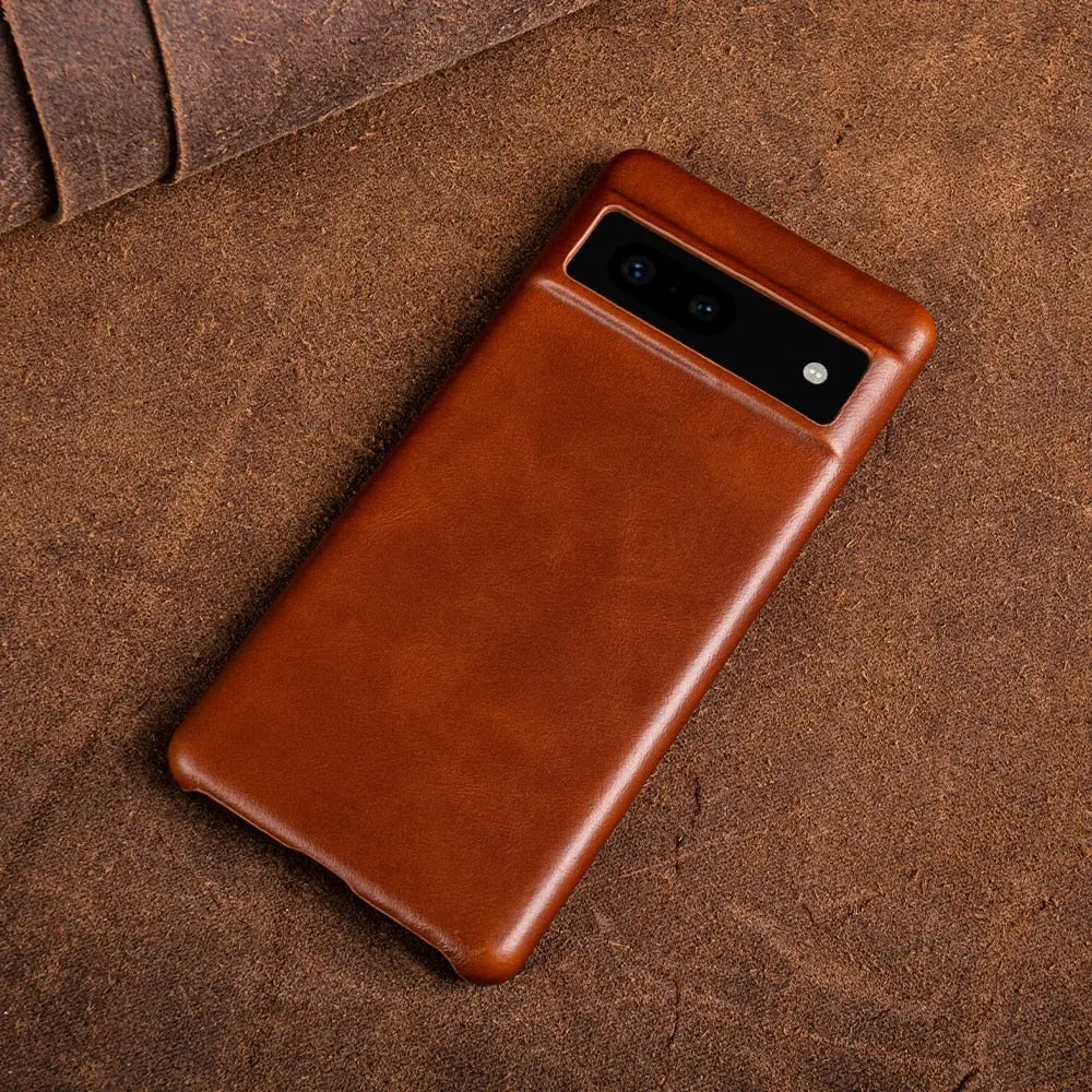 Oil Wax Genuine Leather Case For Google Pixel 7 Shell Series 7Pro 6A 6Pro Aesthetic Vintage Phone Cover Capa Back Coque Carcasa Pinnacle Luxuries