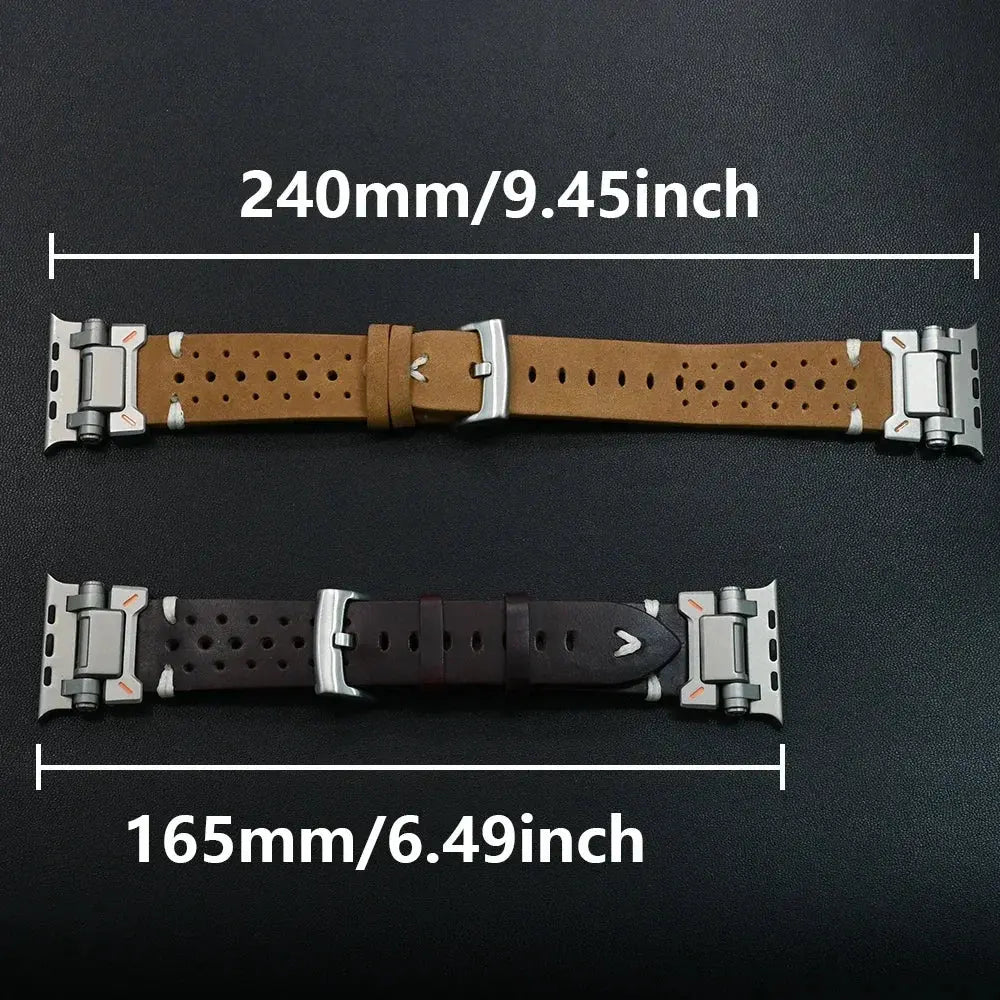 Stainless Steel+leather Strap for Apple Watch 10 46mm Ultra 1 2 49mm Men Bracelet for Iwatch Series 9 8 7 6 5 Se 44mm 45mm Band Pinnacle Luxuries