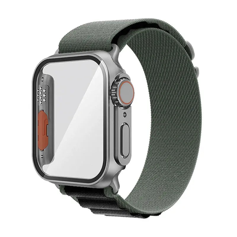 Ultimate Protection Bundle: Nylon Band and Case Screen Protector for Apple Watch - Pinnacle Luxuries