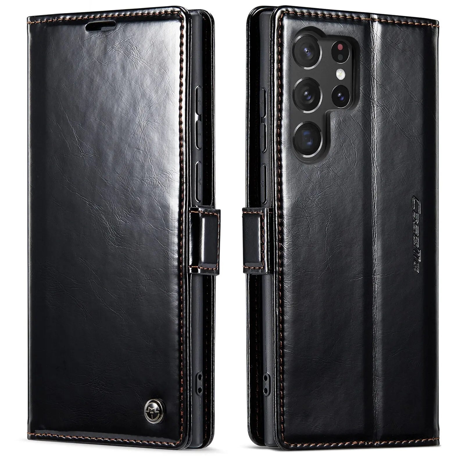 Pinnacle Premium Leather Wallet Case For Samsung Galaxy S23 Ultra - Pinnacle Luxuries