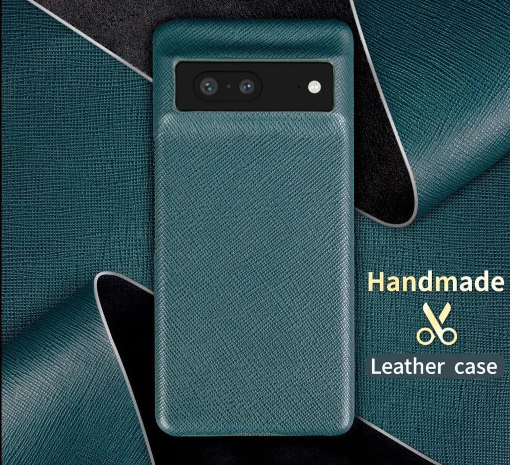 New Genuine Leather Cases For Google Pixel 7 7Pro 7A Handmade Cowhide Funda Business Mobile Phone Cover Capa Back Coque Carcasa Pinnacle Luxuries