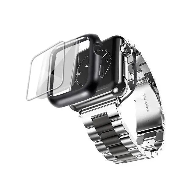 Premium Luxury Stainless Steel Apple Watch Series 4/5/6 Band Case - Pinnacle Luxuries