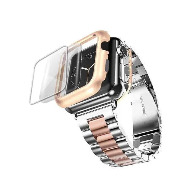 Premium Luxury Stainless Steel Apple Watch Series 4/5/6 Band Case - Pinnacle Luxuries