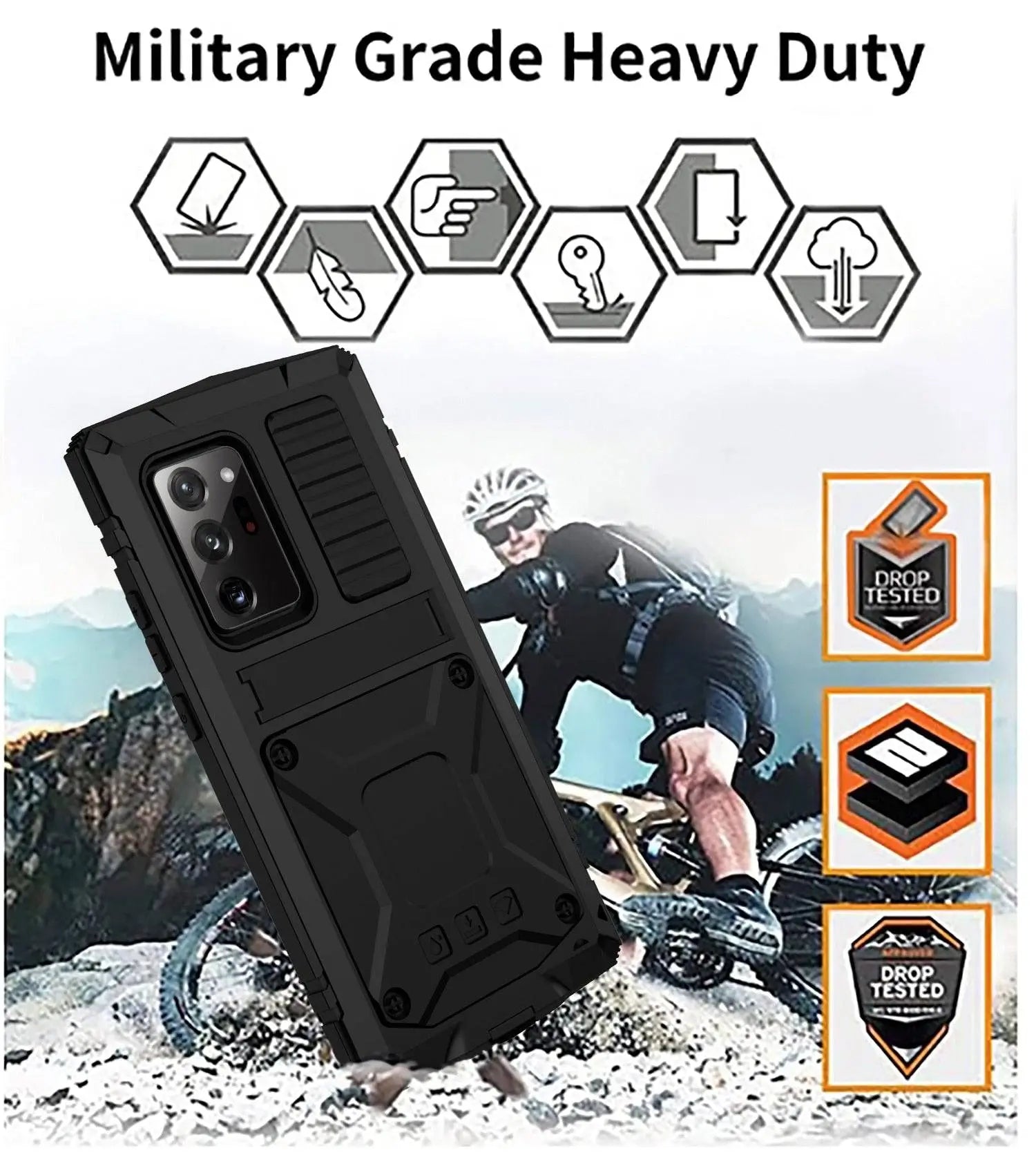 360 Full Metal Aluminum Armor Case For Samsung Galaxy Note 20 Note 20 Ultra 5G Phone - Pinnacle Luxuries