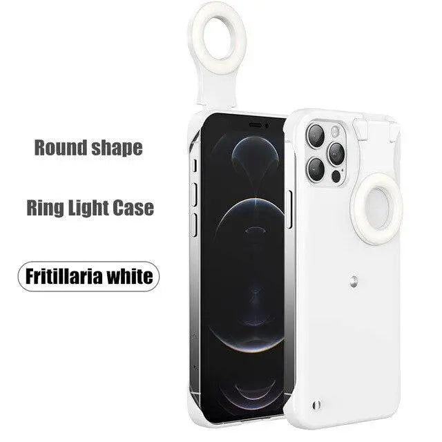 Selfie LED Flash Light Ring iPhone Case For iPhone 12 / iPhone 12 Pro / iPhone 12 Pro Max / iPhone 12 Mini - Pinnacle Luxuries